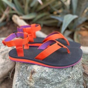 TEVA | Orange & Purple Women's Strap Sandals 9